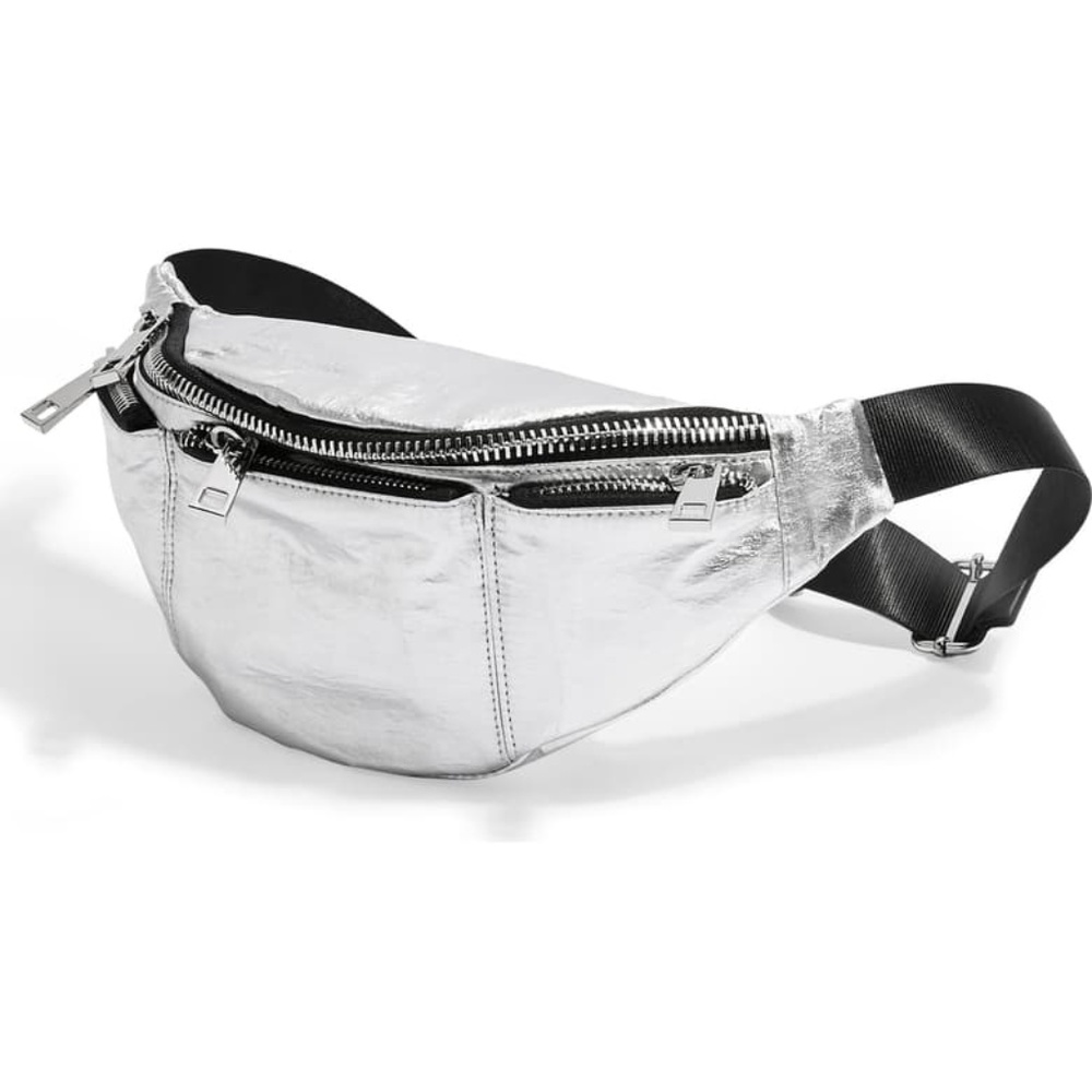 🎄NWT Last One! Top Shop Silver Warsaw Belt Bag - Picture 5 of 8